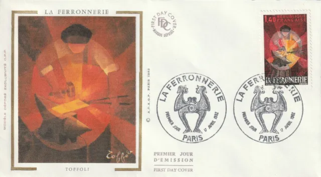 Enveloppe Premier Jour FDC O.P.P. - La Ferronnerie - 17 Avril 1982 - Toffoli