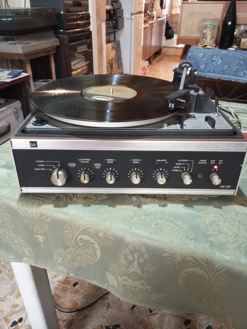 Giradischi Dual Hs 130 Amplificato  Funziona Con Difetto Sui Canali. Conpuntina