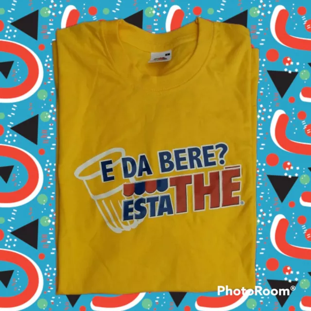 T-SHIRT PUBBLICITARIA RARA e da bere? ESTA THE FRUIT OF LOOM SIZE L