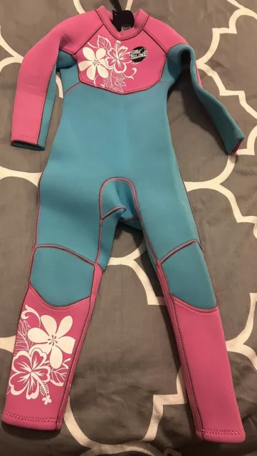 Wetsuit Girls Size M Pink Blue Scuba Surf Swim Thermal Flex Neoprene 3MM