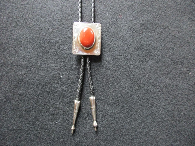 Southwest Sterling & Jasper  Bolo Tie, Navajo Made Bolo Tie,   Ott-0722*06697