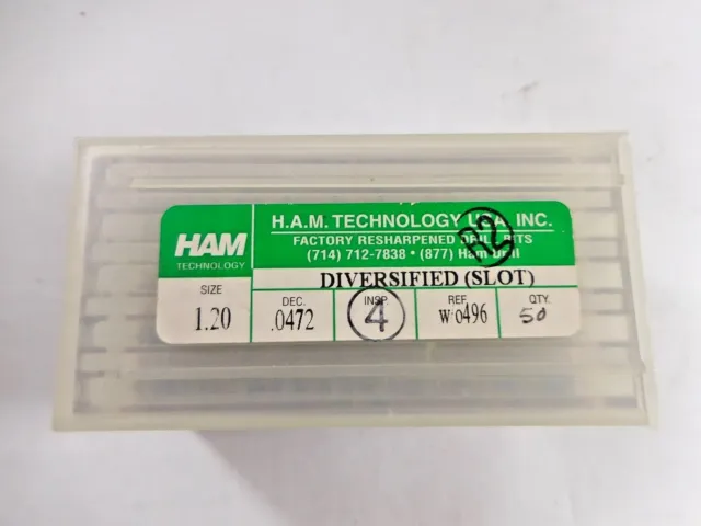 Ham Size 1.20 Dec 0.0472 Carbide PC Circuit Board Drill Bits (Box Of 50)