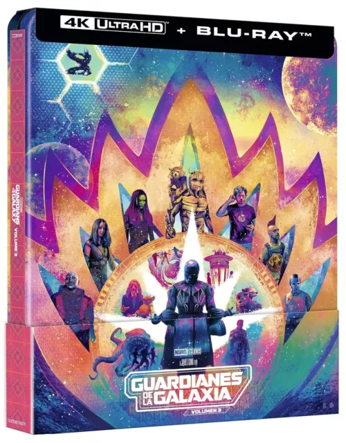 Guardianes De La Galaxia 3 4K Ultra Hd + Blu-Ray Steelbook Español Precintado