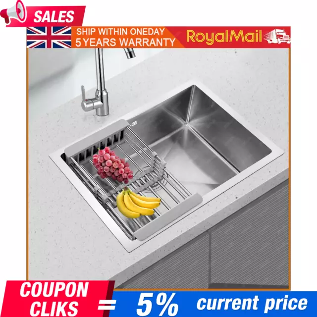 1.0 Large Super Deep Single Bowl Square Stainless Steel Kitchen Sink Gppgkufcvlw