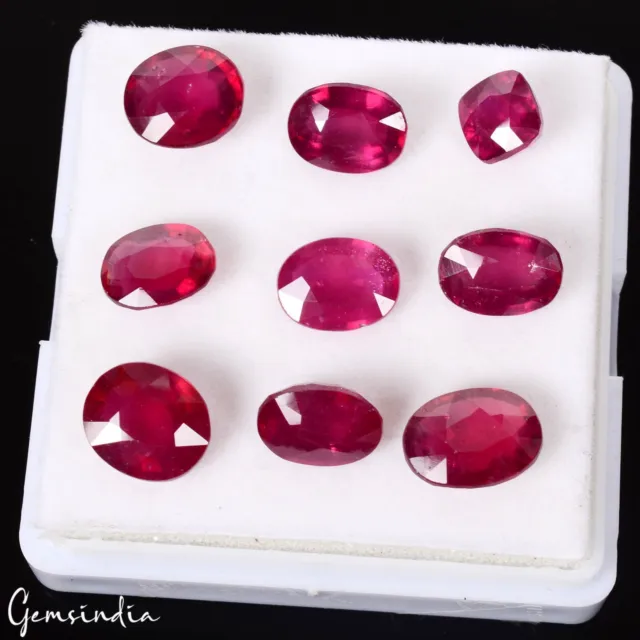 AAA Natural 32.95 Ct Mozambique Red Ruby Mix Cut Loose Certified Gemstones Excl.