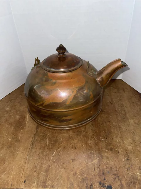 Vintage Revere Ware 1801 Copper 2 Quart Paul Revere Tea Kettle Rome NY, USA READ