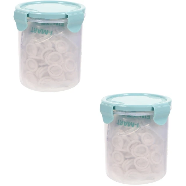 2 piezas 1 olla pestañas desechables -belleza dedos COTS látex punta de dedo placas protectoras