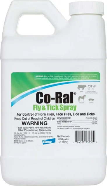 Co-ral Fly and Tick Spray 64oz Horse swine Dairy