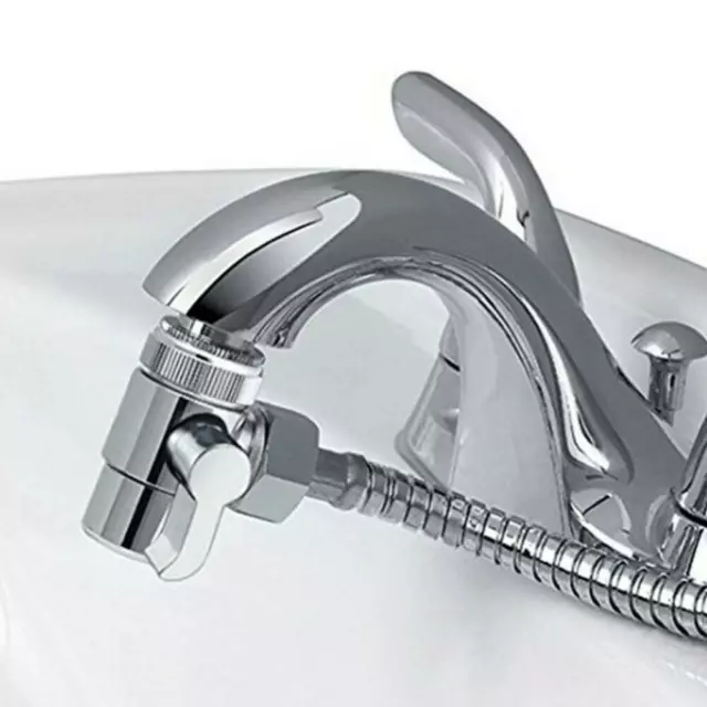 Wasserhahn auf Dusche Konverter Gartenschlauch Rohr Adapter Belüfter mit Umschaltventil NEU
