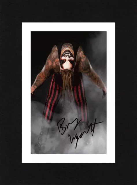 8X6 Mount BRAY WYATT The Fiend Signed PHOTO Print Ready To Frame WWE Wrestling