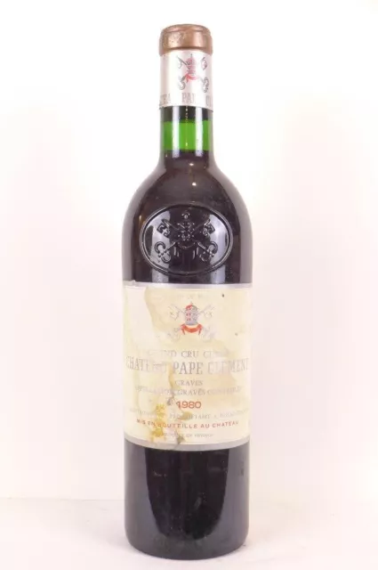 pessac-léognan château pape clément grand cru classé rouge 1980 - bordeaux