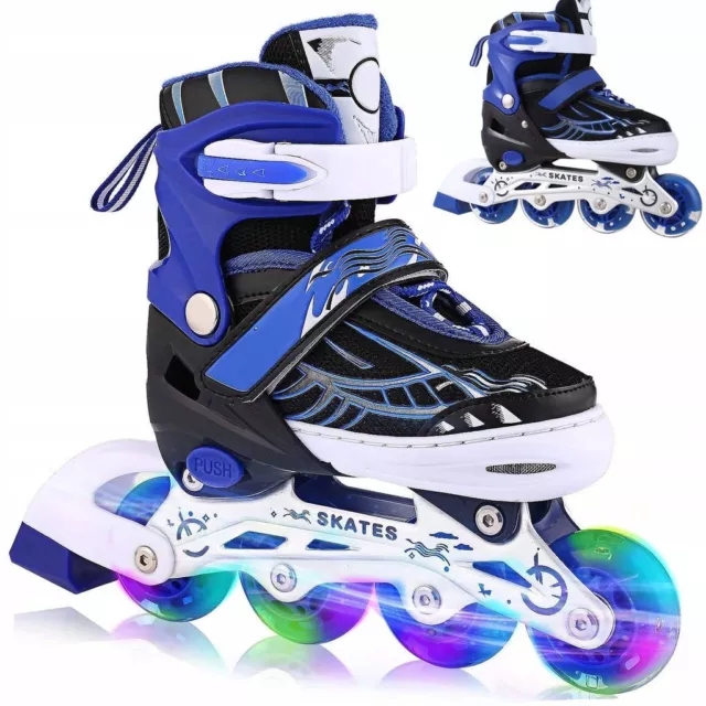 Inliner Skates Rollschuhe Kinder ABEC7 Einstellbare Größe 33-39 Junge Mädchen DE