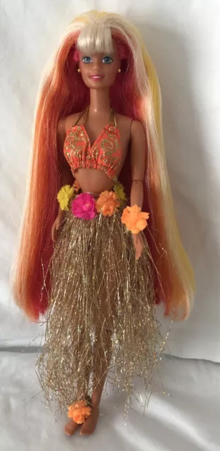 Vintage 1993 HULA HAIR Barbie #17047. Good Condition near complete