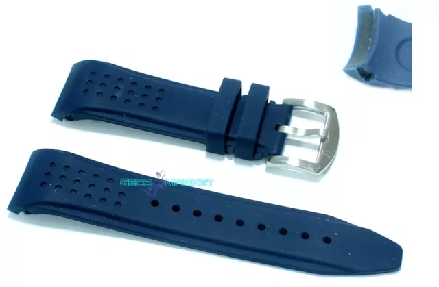 Cinturino gomma blu per orologio ansa rinforzata 22mm tipo nautica silicone rb22