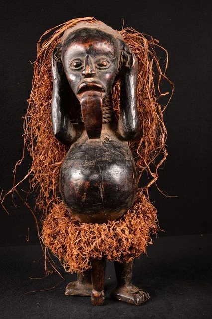 21820 An Auténtica Estatua Africana de Fertilidad Ibiobio Nigeria