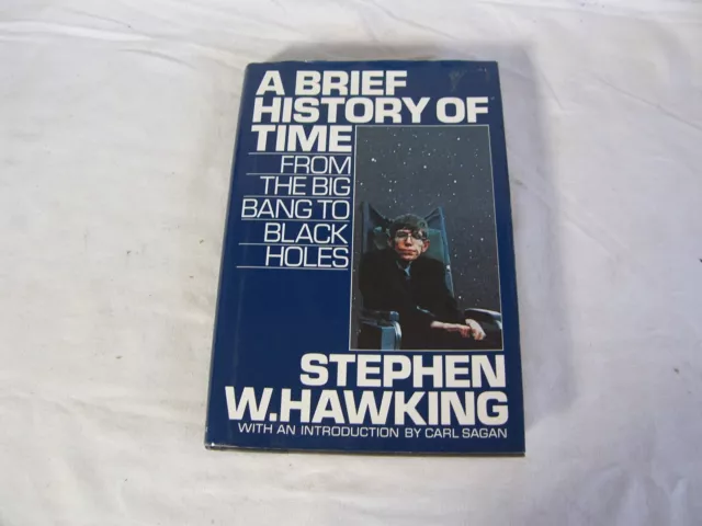 A Brief History of Time By Stephen Hawking 3rd Print 1st US Edition Hardcover VG