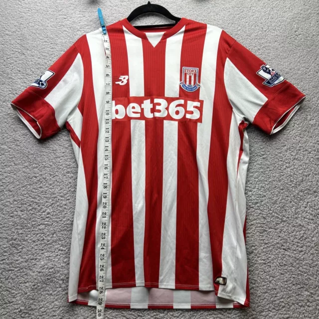 Stoke City Football Shirt New Balance Large Home Kit Jersey 2015 2016 L
