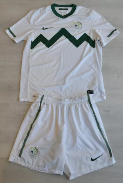 Slovenia Away Football Shirt + Shorts M 2010-2012 Kit Jersey White Nike