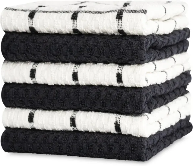 Kitchen Towel Set 100% Cotton 15''x25'' Soft Highly Absorbent Pack of 6, 12, 144 3