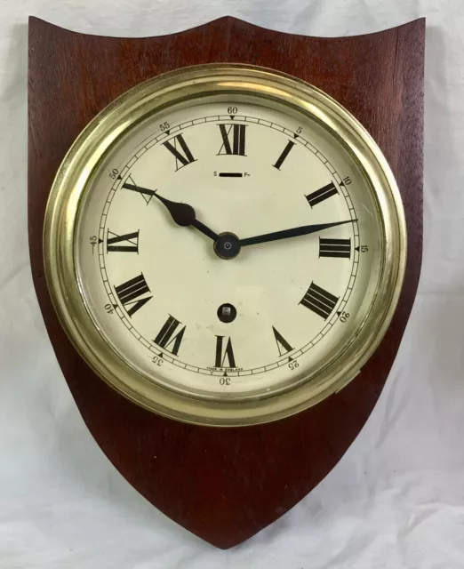 Vintage Maritime Brass Ships Bulkhead Wall Clock, Nautical