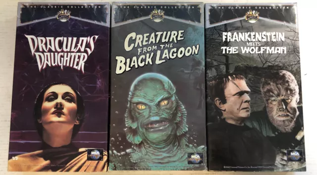 Dracula’s Daughter,Creature From The Black Lagoon,Frankenstein Meets Wolfman VHS