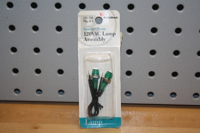 272-708 RadioShack Green Neon 120VAC Mini-Lamp Assembly 272-0708