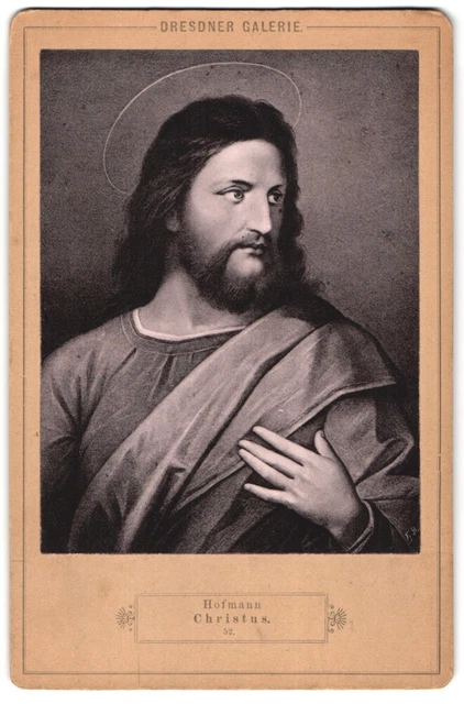 Fotografie unbekannter Fotograf und Ort, Gemälde: Christus nach Hofmann aus der