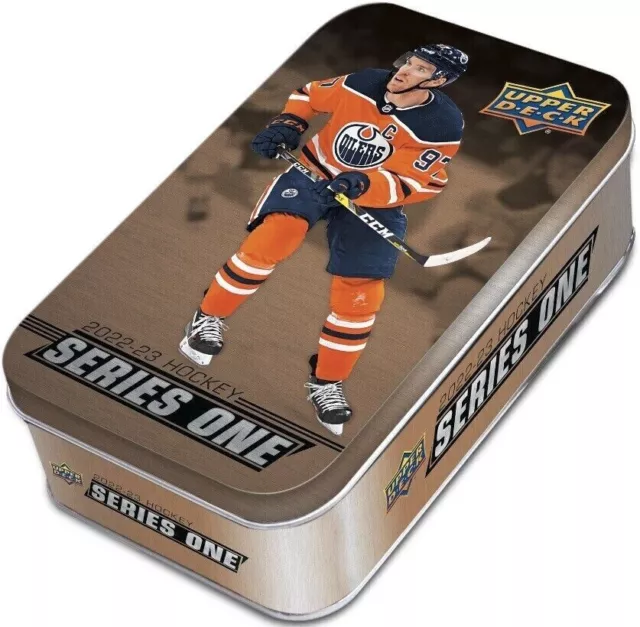 2022/23 Upper Deck Series 1 Hockey Factory Sealed Collectors TIN-YOUNG GUN RCS