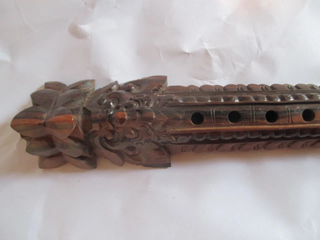 Malaysia - Flöte Holzflöte - Deko - Holz - aus den 60er Jahren - 33 cm