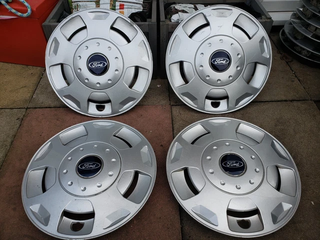 UKB4C Set Of 15 Inch Extra Deep Dish Van Wheel Trims Hub Caps For Ford Transit Connect