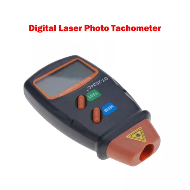 Digital Tachometer Non Contact Laser Photo RPM Tach Meter Motor Speed Gauge