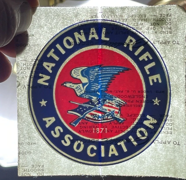 VINTAGE 1950S NATIONAL Rifle Association NRA GOODREN Goodstix 3" Window