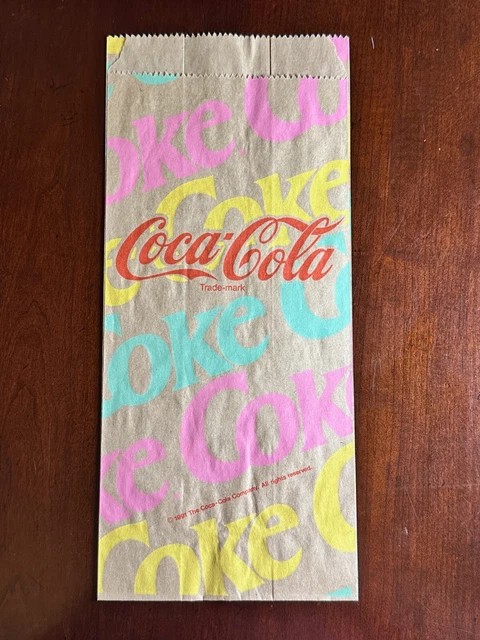 1991 Vintage Coca-Cola Coke Paper Lunch Brown Bags Always Coca-Cola