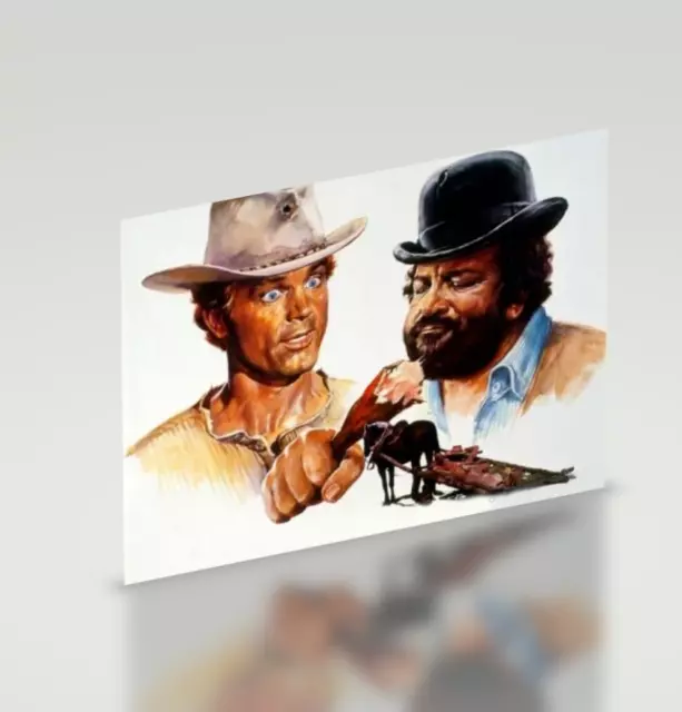 Aufkleber Sticker Terence Hill Bud Spencer italienischer Schauspieler 14 x 10 cm