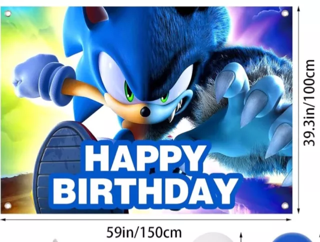 Poster in tela Sonic per feste di compleanno