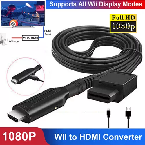 For Wii Input to HDMI Converter HD 1080P Video Audio Output Adapter For Nintendo