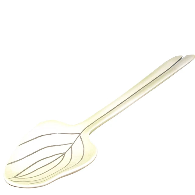 Carlton Ware Rare Vintage 1950s Green Leaf Porcelain Spoon Art Deco Style 20 CM