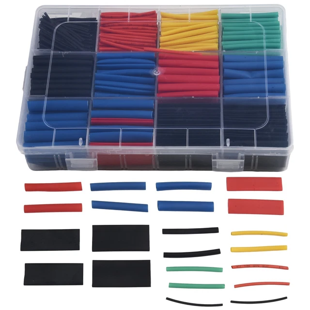 Heat Shrinkable Tube Assortment Pack 750 pcs Ideal for Electronic Components