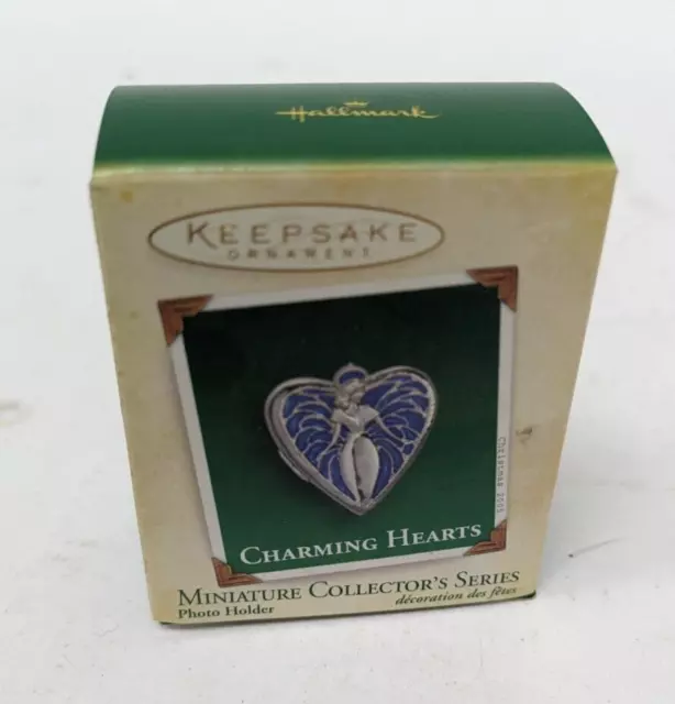 Hallmark Keepsake Ornmanet QXM8962 Charming Hearts Miniature Photo Holder