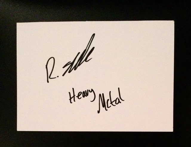 DARTS RYAN SEARLE "HEAVY METAL" SIGNED 8 x 6 CARD.