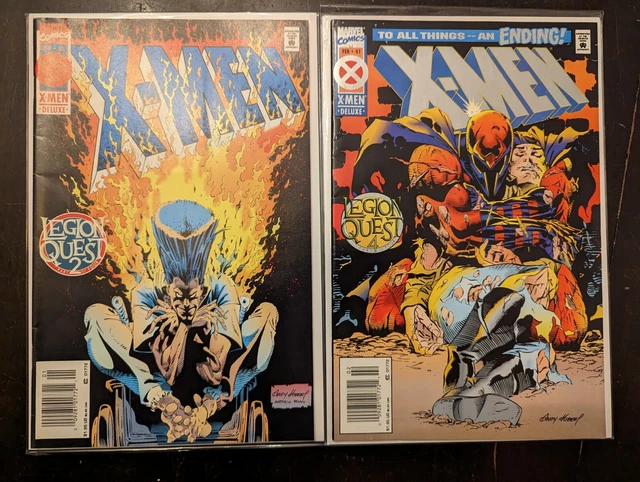 Lot of 2 X-MEN 90's Marvel Comic Books #40, #41  Deluxe edition/Newsstand NM 🔥