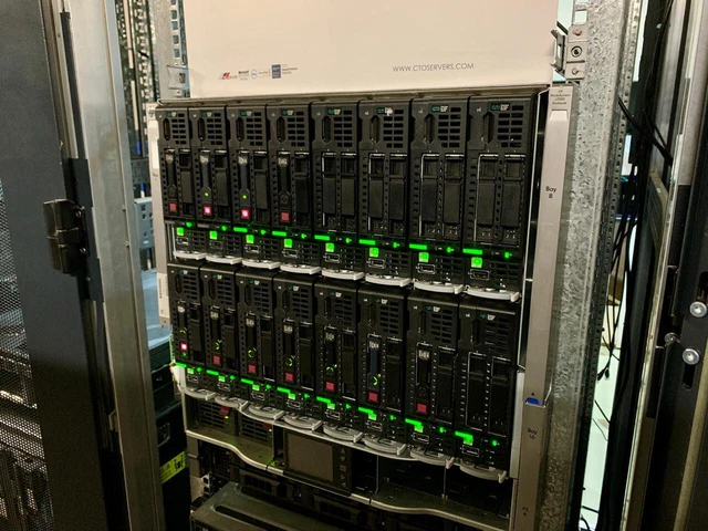 HPE C7000 G3 BladeSystem 16x BL460c Gen10 Compute Nodes 640 CPU Cores ...