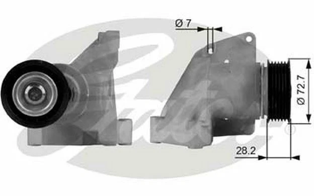 GATES Galet tendeur (courroie d'accessoire) pour FORD FOCUS T38316 - Mister Auto