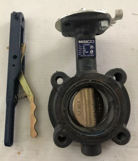 Nibco LD-2000-3 Ductile Iron Butterfly Valve 2-1/2" 200PSI w/ Lever Lock Handle
