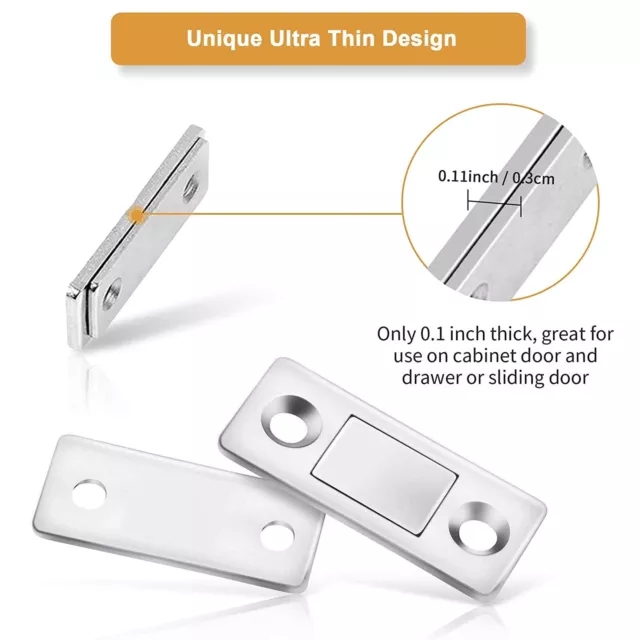 LOT Strong Magnetic Door Closer Cabinet Catch Latch Cupboard Ultra Thin Closures 3