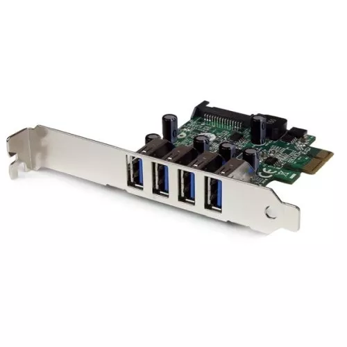StarTech PEXUSB3S4V 4 Port PCIe SuperSpeed USB 3.0 Controller w/ UASP-SATA Power