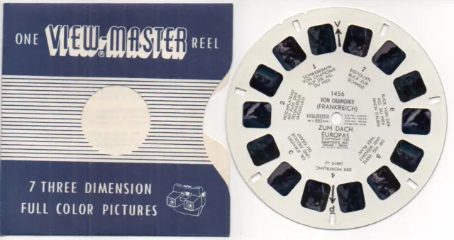 View-Master 3D Bildscheibe Nr. 1456: Von Chamonix zum Dach Europas (Frankreich)