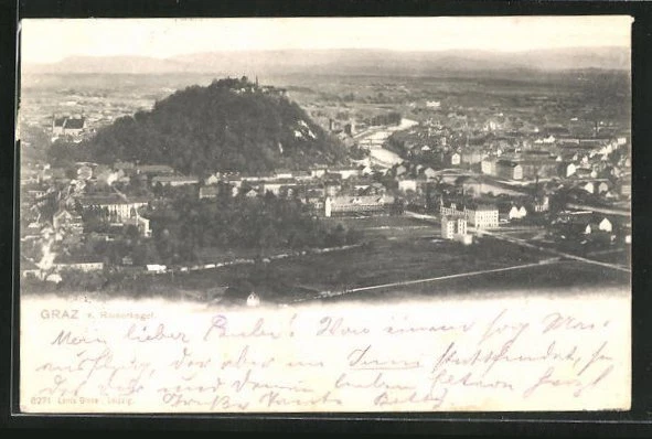 AK Graz, Gesamtansicht vom Rainerkogel aus 1904