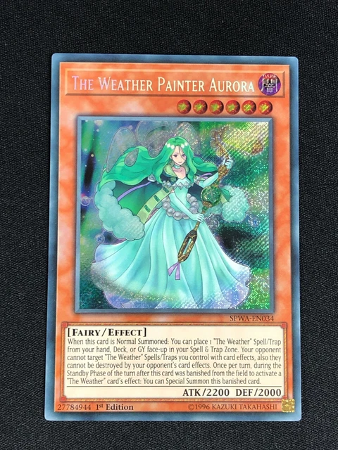 Yu-Gi-Oh! Karte: The Weather Painter Aurora – SPWA-EN034 Secret Rare, 1. Edition