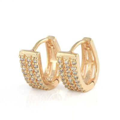 Women Hoop Earring Cubic Zirconia Earrings Lady Ear Dangle Girls Jewelry 1Pair
